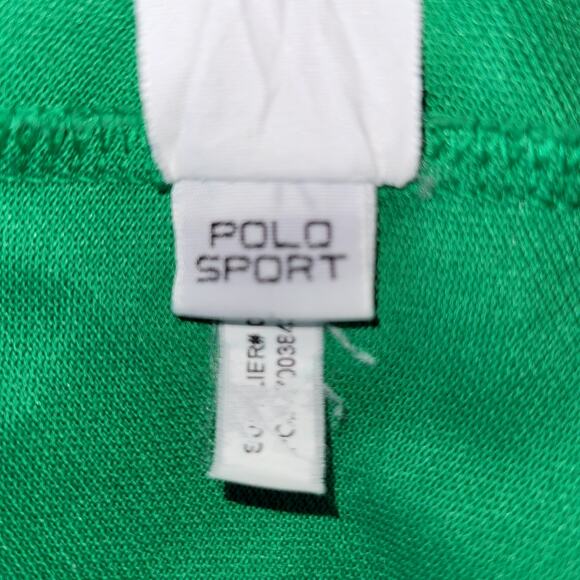 Ralph Lauren Sport Performance Green Polo Shirt Italia Crest Big Pony Size L - Picture 8 of 10